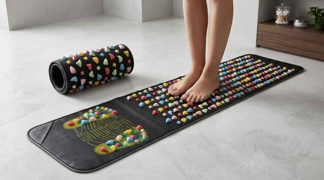 Zareth™ | FOOT MASSAGER Pad – FOOT MASSAGER Mat – Orthopedic Massage Pad with Goose Stones for Pain Relief and Circulation🌿