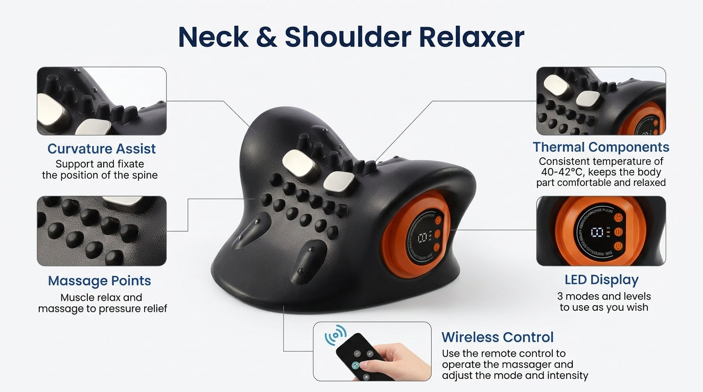 Zareth™ HEAD MASSAGER 3-IN-1 WITH Heat & Adjustable Intensity