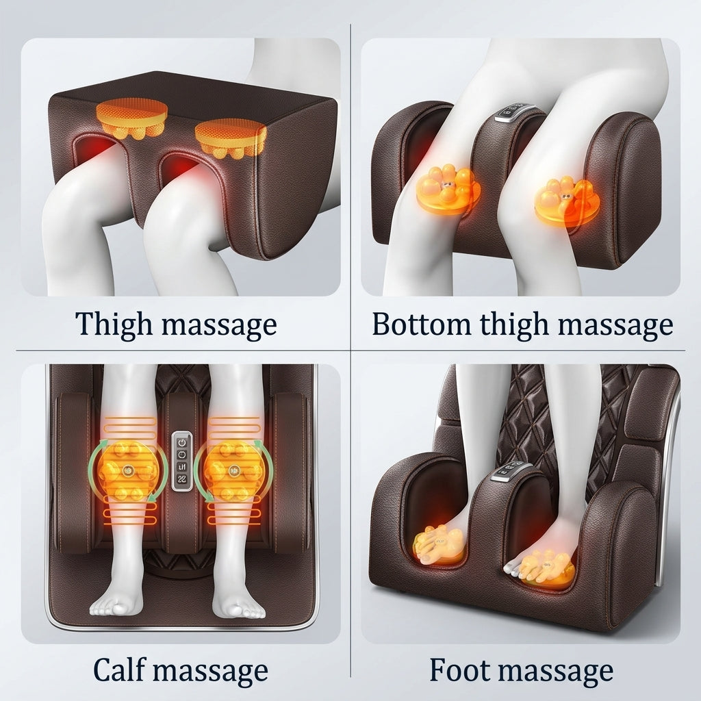 Zareth™ | BODY MASSAGER Leather Heated Massage Cushion – Full Body Relaxation Mat