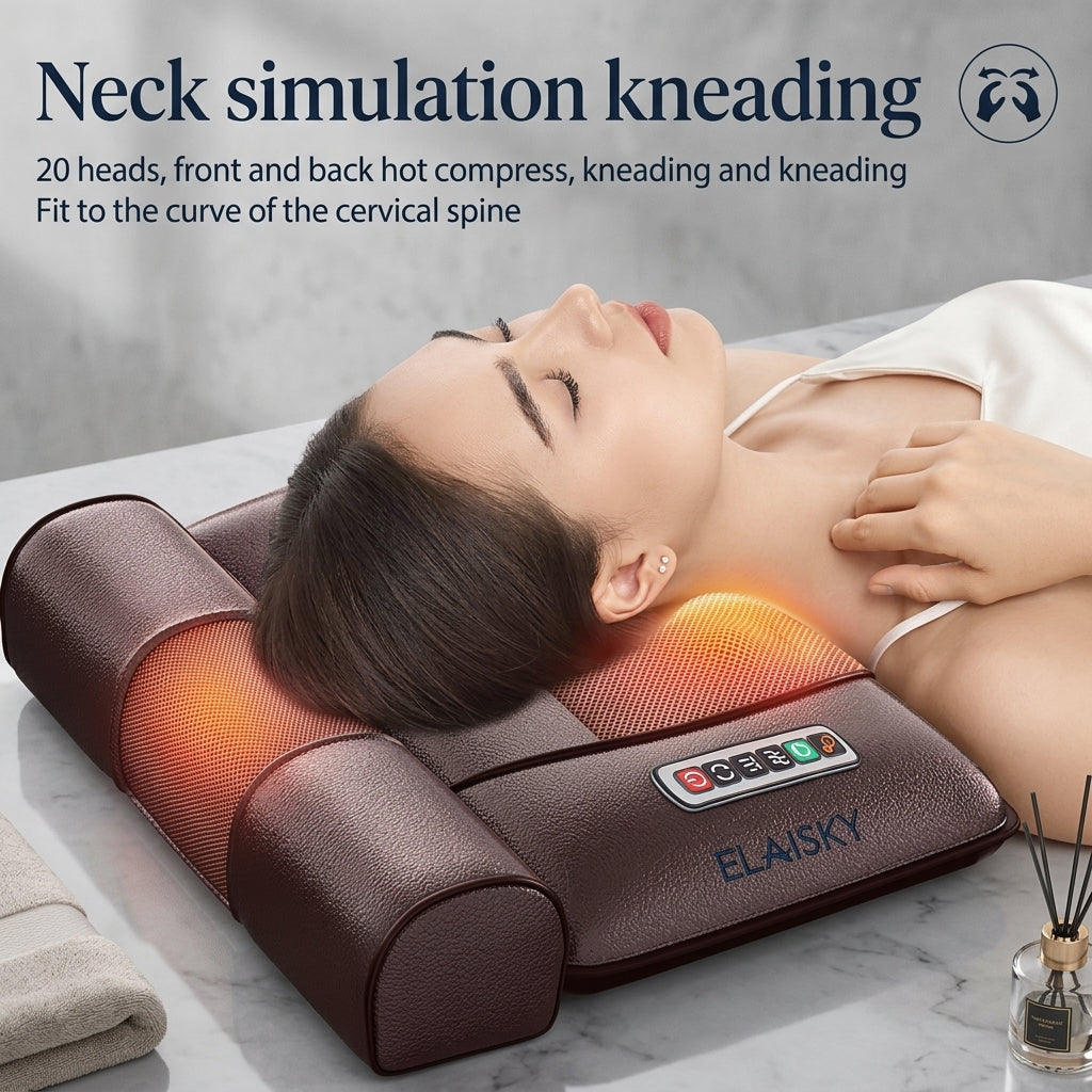 Zareth™ | BODY MASSAGER Leather Heated Massage Cushion – Full Body Relaxation Mat