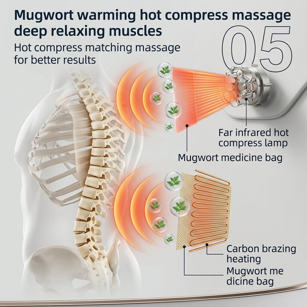 Zareth™ | BODY MASSAGER Leather Heated Massage Cushion – Full Body Relaxation Mat