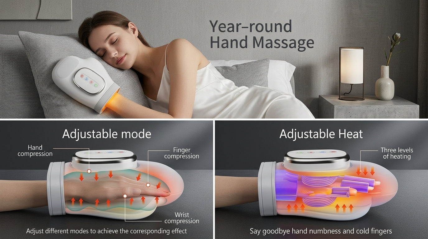 Zareth™ | HAND MASSAGER WITH AIRBAG COMPRESS & VIBRATING GLOVES