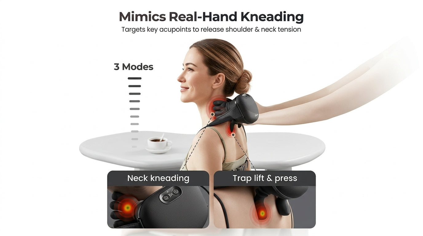 Zareth™ NECK MASSAGER WITH HEAT BIONIC | PREMIUM