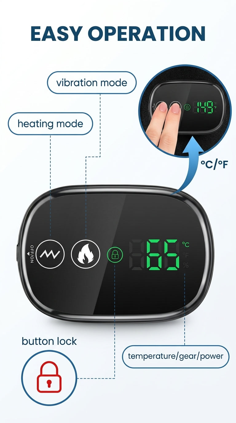 Zareth™ MASSAGER BELT INFRARED HEAT AND VIBRATION THERAPY LUMBAR