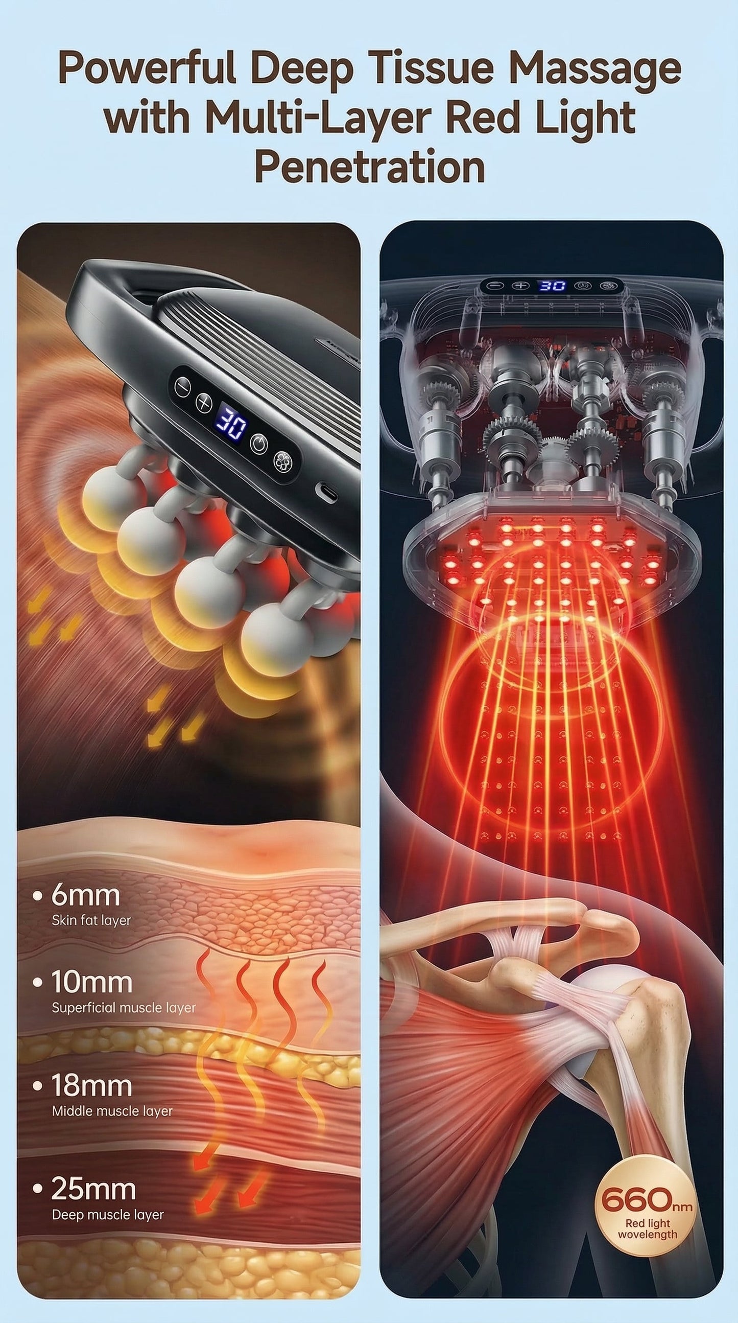 ZARETH™ BACK MASSAGER 16-HEAD MUSCLE ELECTRIC DEEP TISSUE FULL BODY RELIEF TOOL
