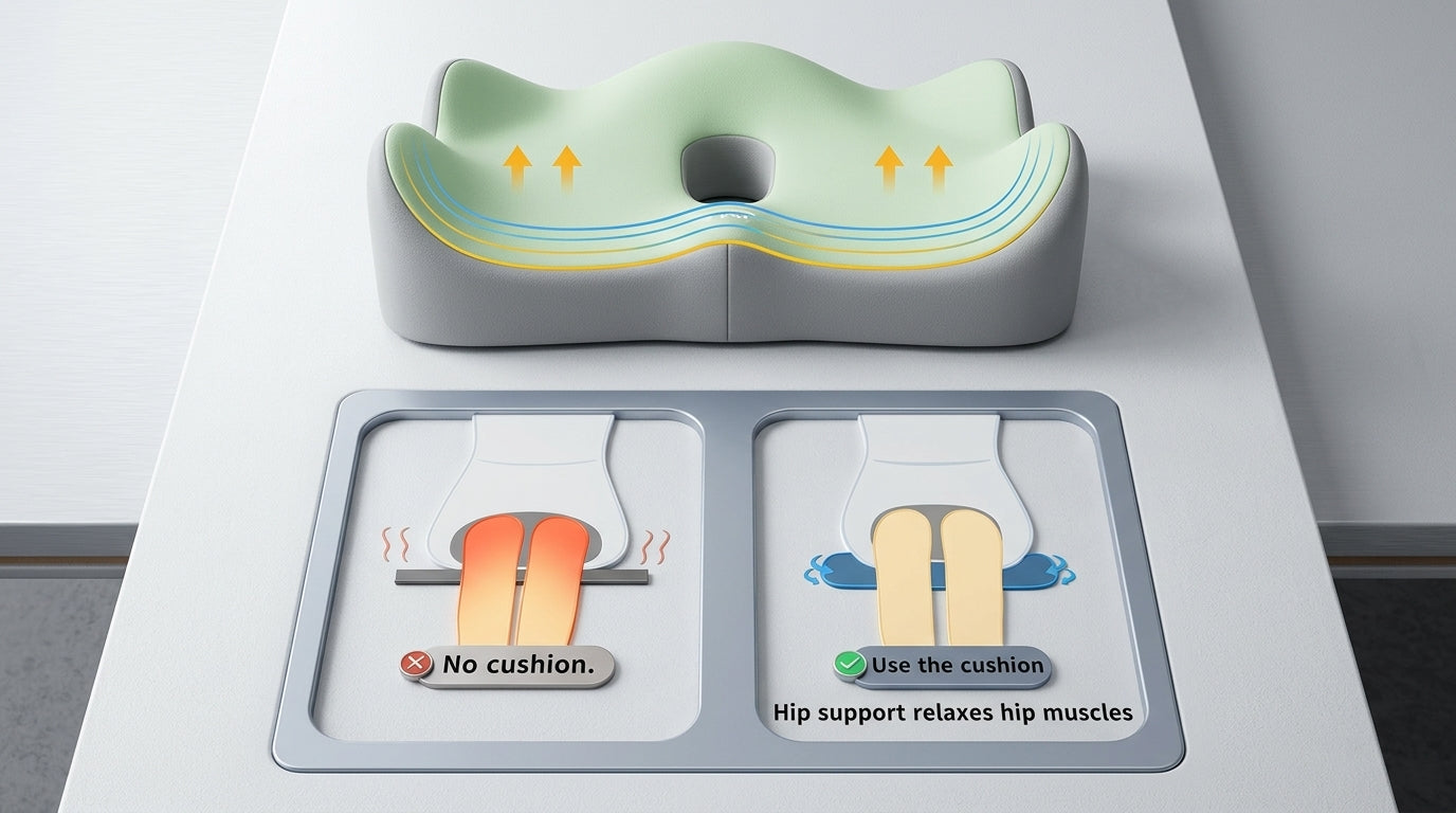 Zareth™ | MEMORY FOAM - ORTHOPEDIC SEAT CUSHION FOR CAR & OFFICE