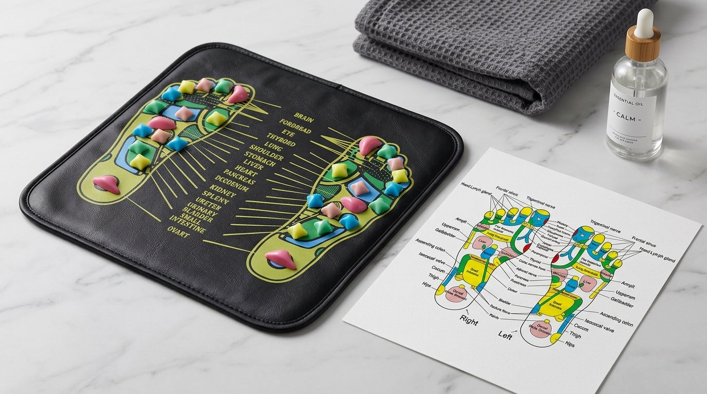 Zareth™ | FOOT MASSAGER Pad – FOOT MASSAGER Mat – Orthopedic Massage Pad with Goose Stones for Pain Relief and Circulation🌿