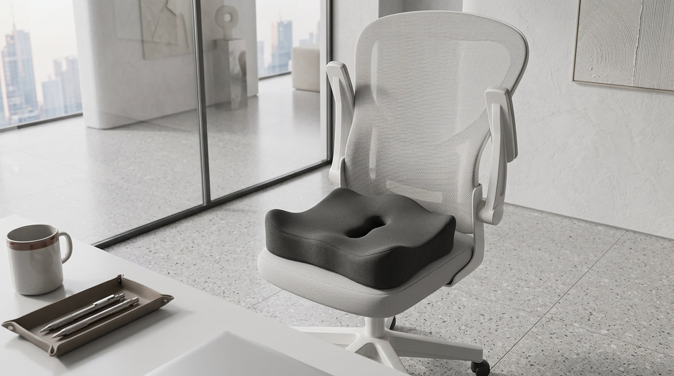Zareth™ | MEMORY FOAM - ORTHOPEDIC SEAT CUSHION FOR CAR & OFFICE