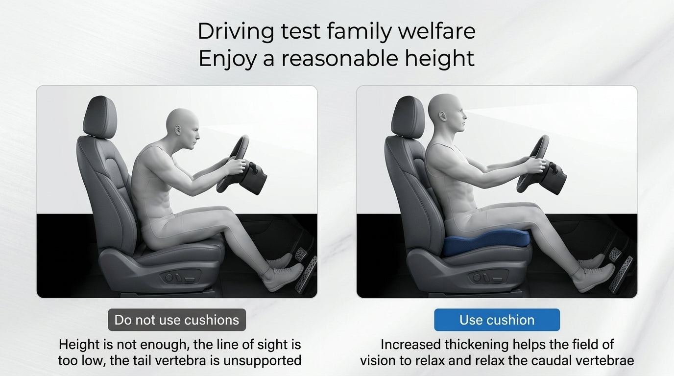 Zareth™ | MEMORY FOAM - ORTHOPEDIC SEAT CUSHION FOR CAR & OFFICE