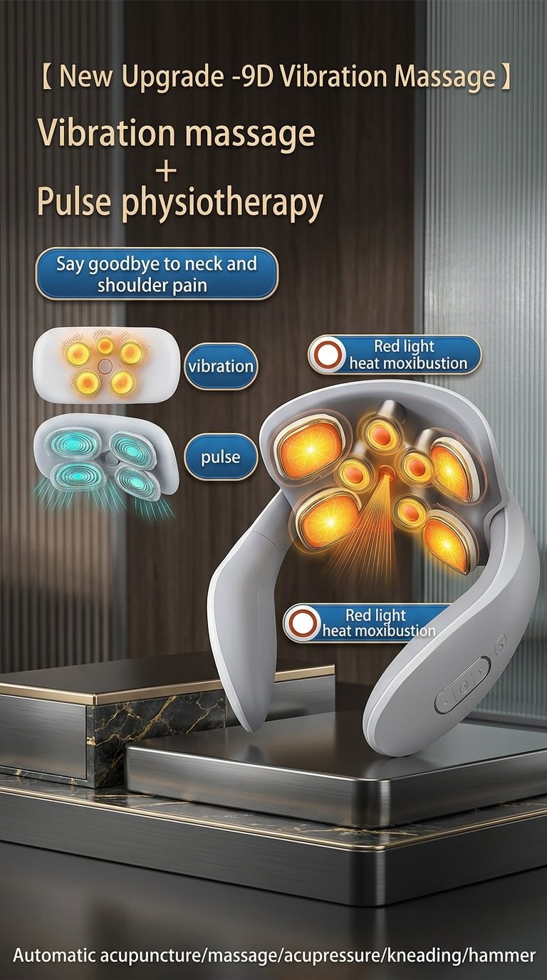 Zareth™ NECK MASSAGER - Cervical Vertebra Health Care Vibrator Relieve Pain Muscle | PREMIUM