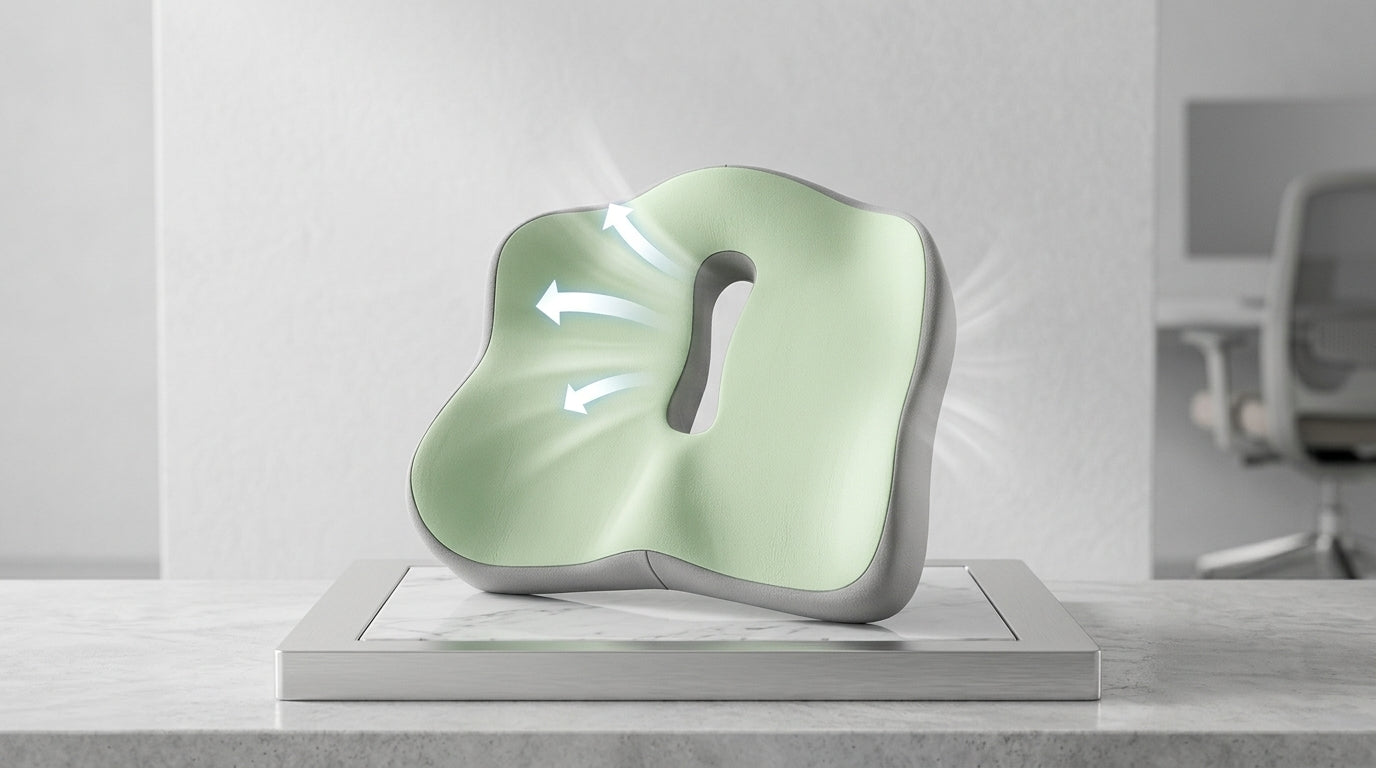 Zareth™ | MEMORY FOAM - ORTHOPEDIC SEAT CUSHION FOR CAR & OFFICE