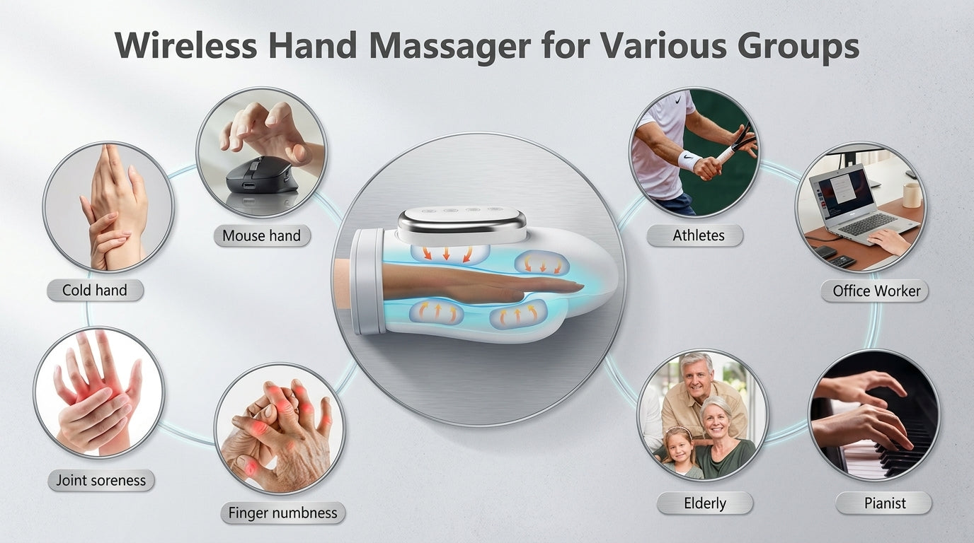 Zareth™ | HAND MASSAGER WITH AIRBAG COMPRESS & VIBRATING GLOVES