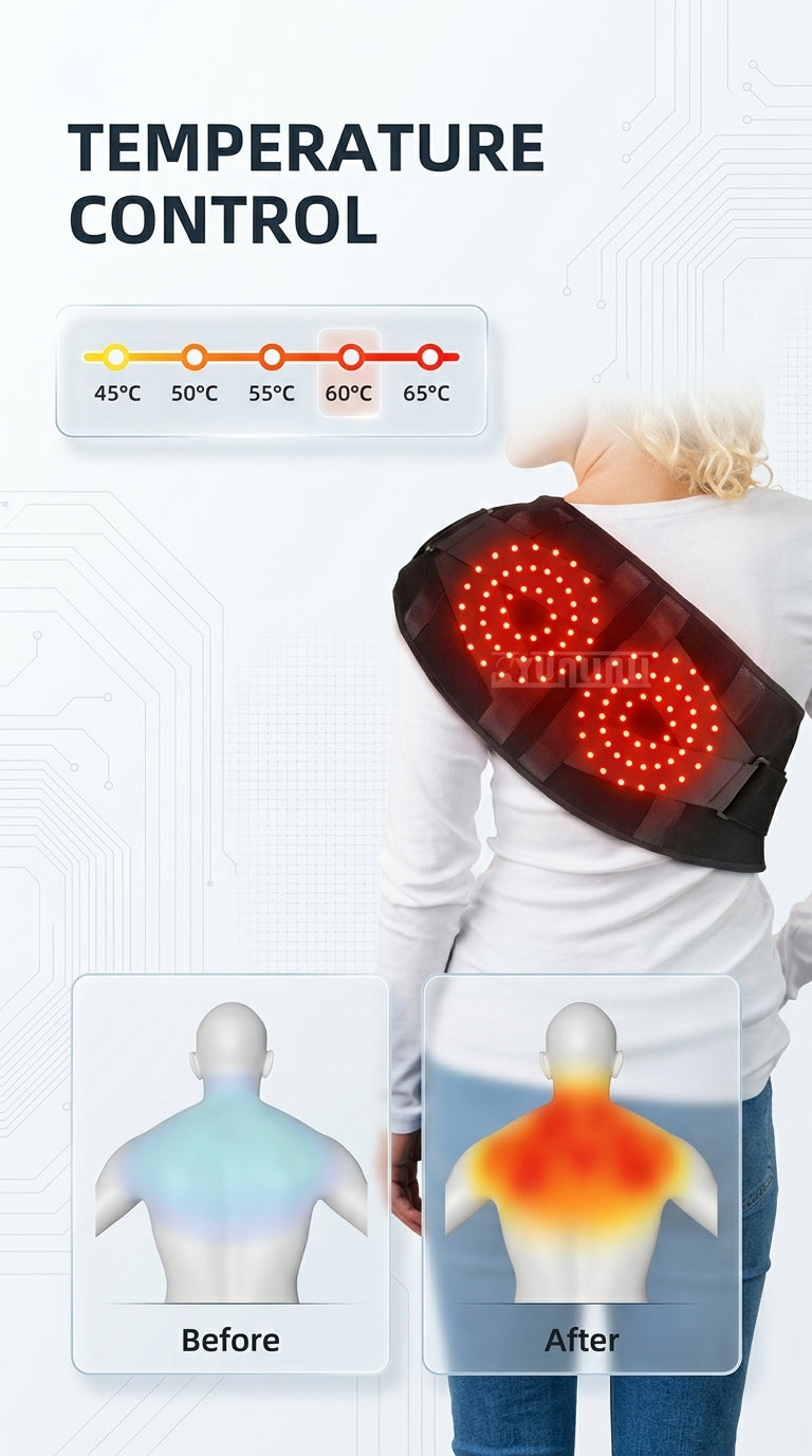 Zareth™ MASSAGER BELT INFRARED HEAT AND VIBRATION THERAPY LUMBAR