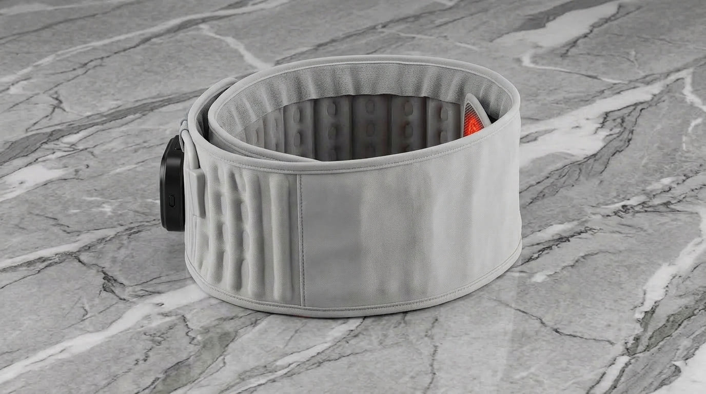Zareth™ MASSAGE BELT PREMIUM 4-IN-1 Massage,Vibratoin, Infintable, Hot compress.