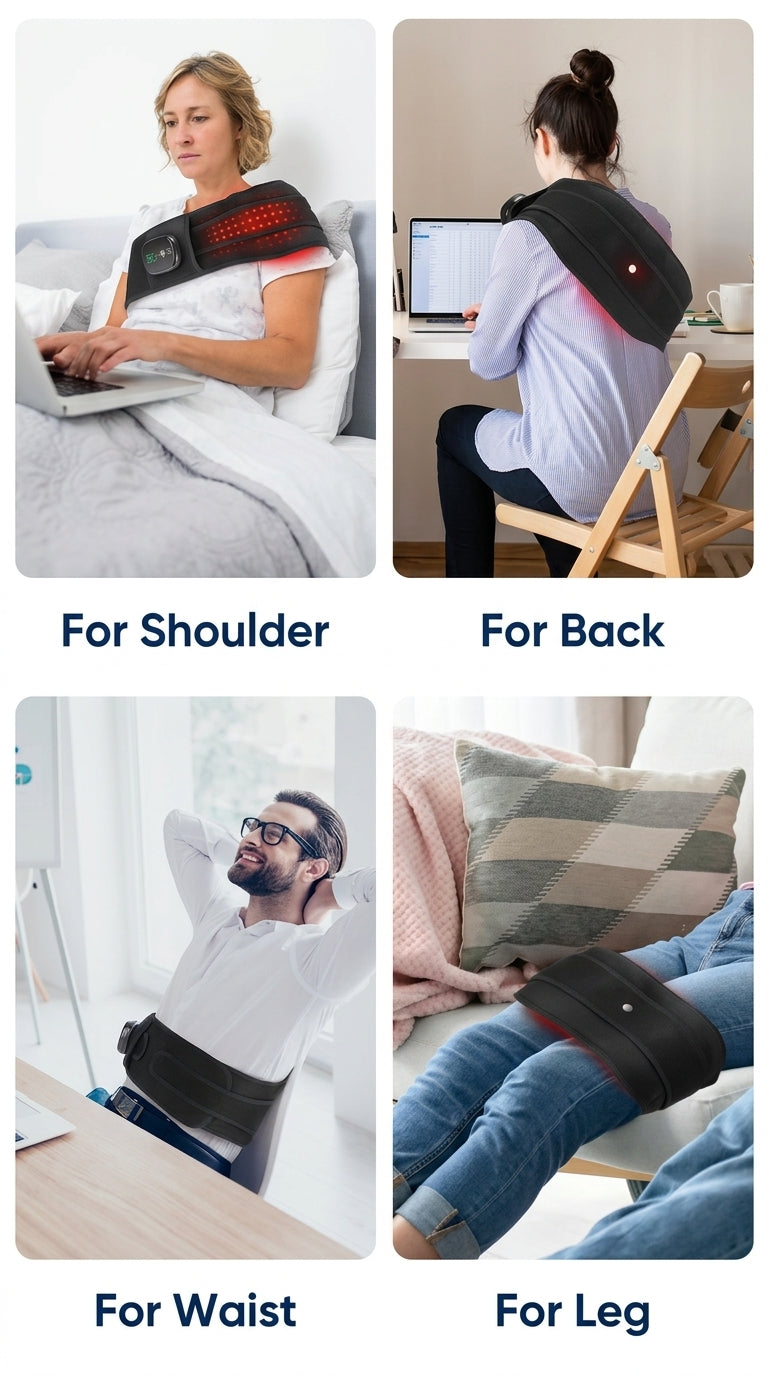 Zareth™ MASSAGER BELT INFRARED HEAT AND VIBRATION THERAPY LUMBAR