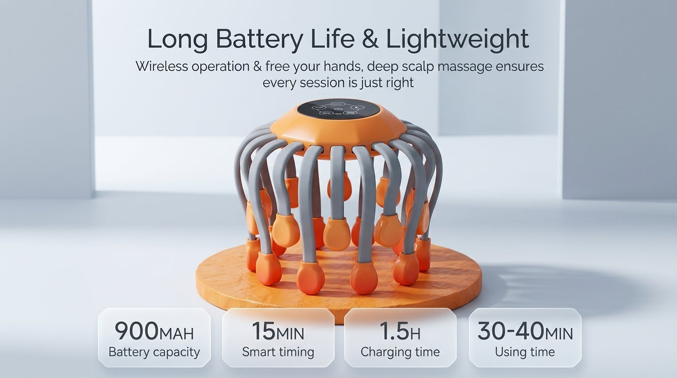 Zareth™ | HEAD MASSAGER 20-Scalp with Red Light Therapy