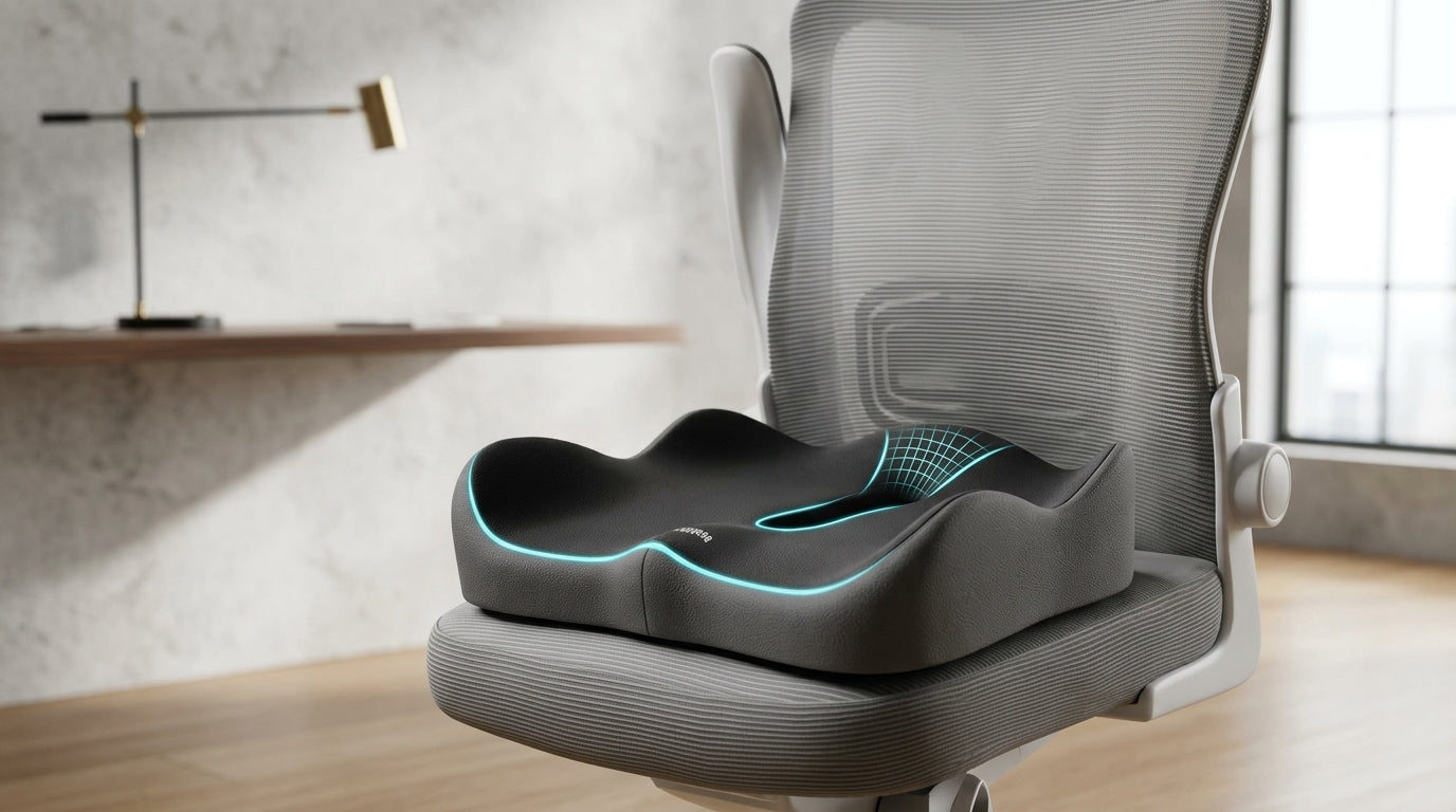 Zareth™ | MEMORY FOAM - ORTHOPEDIC SEAT CUSHION FOR CAR & OFFICE