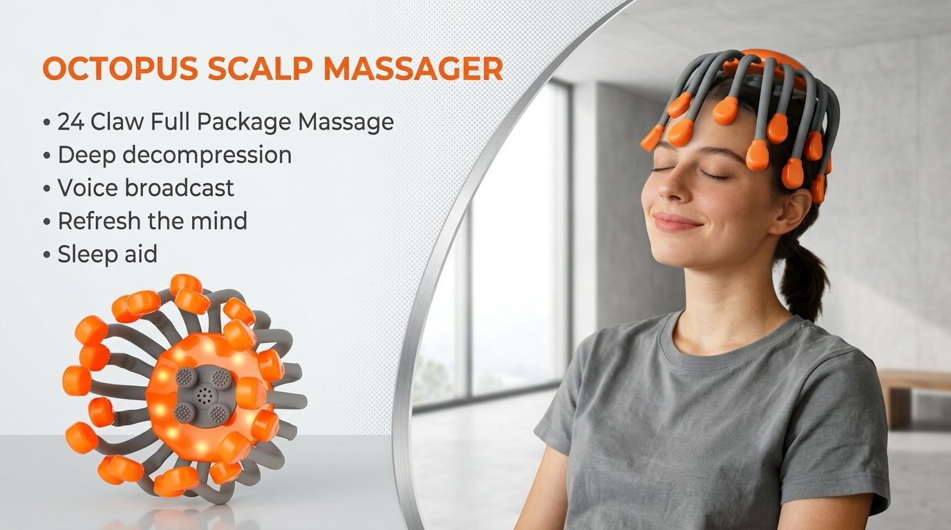 Zareth™ | HEAD MASSAGER 20-Scalp with Red Light Therapy
