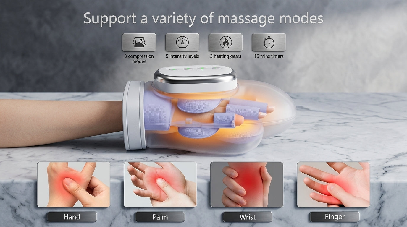 Zareth™ | HAND MASSAGER WITH AIRBAG COMPRESS & VIBRATING GLOVES