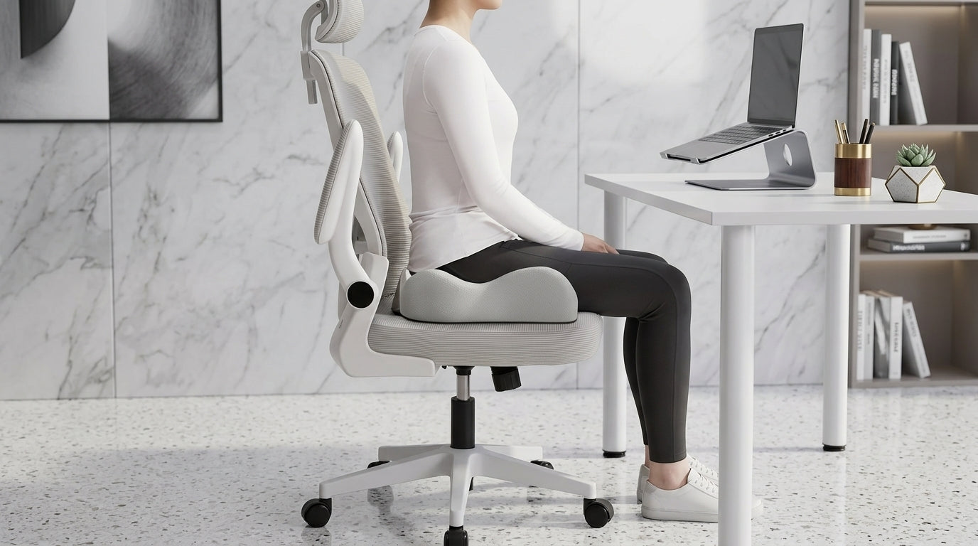Zareth™ | MEMORY FOAM - ORTHOPEDIC SEAT CUSHION FOR CAR & OFFICE