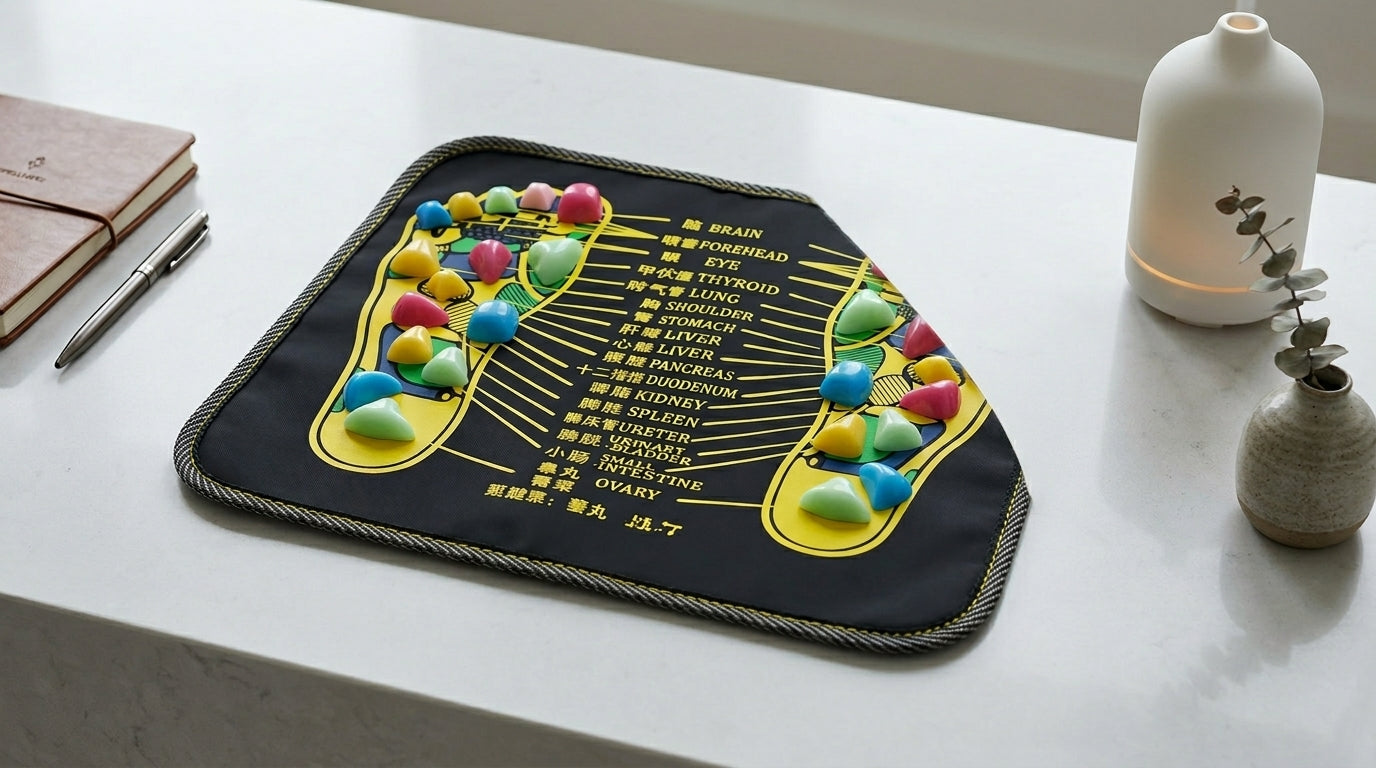 Zareth™ | FOOT MASSAGER Pad – FOOT MASSAGER Mat – Orthopedic Massage Pad with Goose Stones for Pain Relief and Circulation🌿