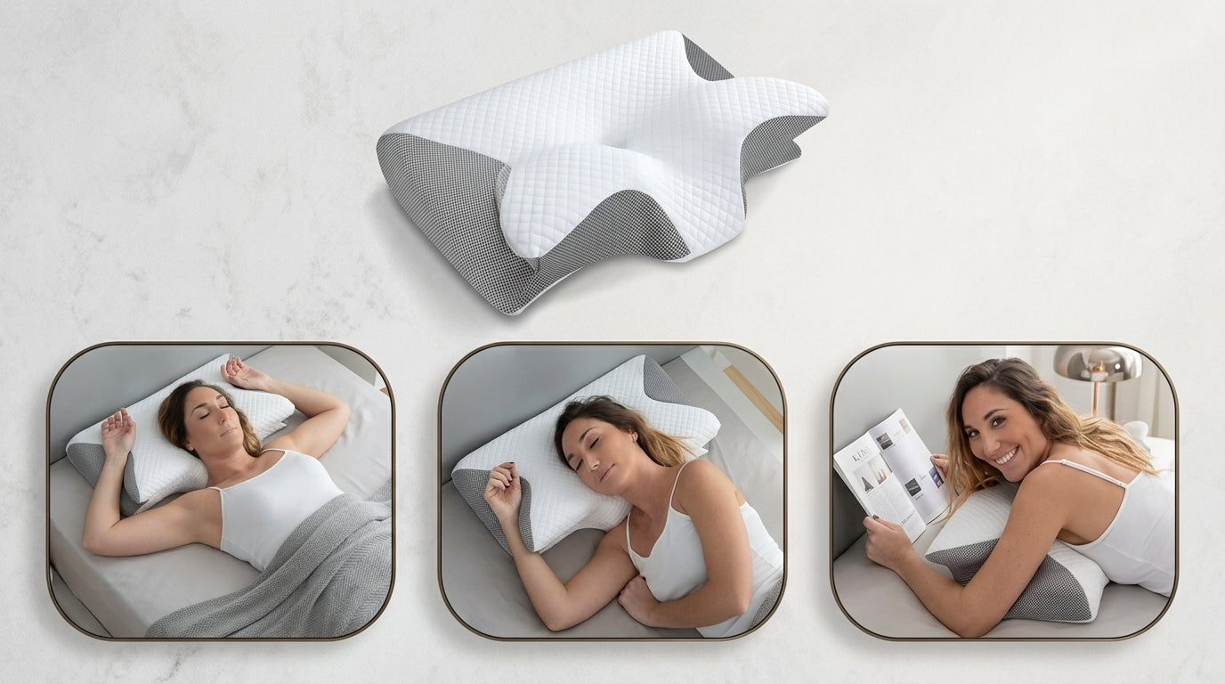 Zareth™ | Butterfly Sleep Memory Neck Pillow Slow Rebound Comfortable Memory Foam Sleep Pillow Cervical Orthopedic Neck Massage Bed Pillow