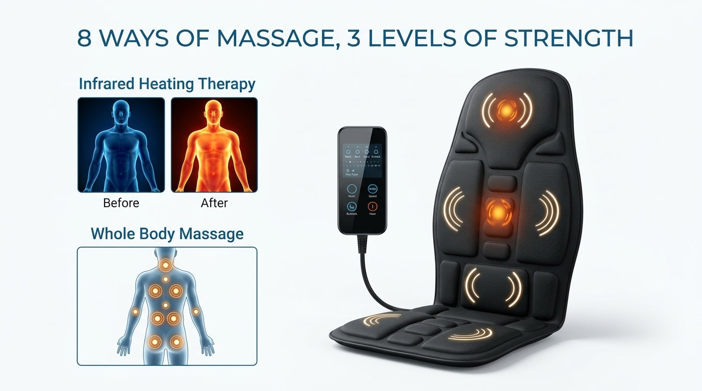 Zareth™ | CHAIR MASSAGER WITH HEAT THERAPY