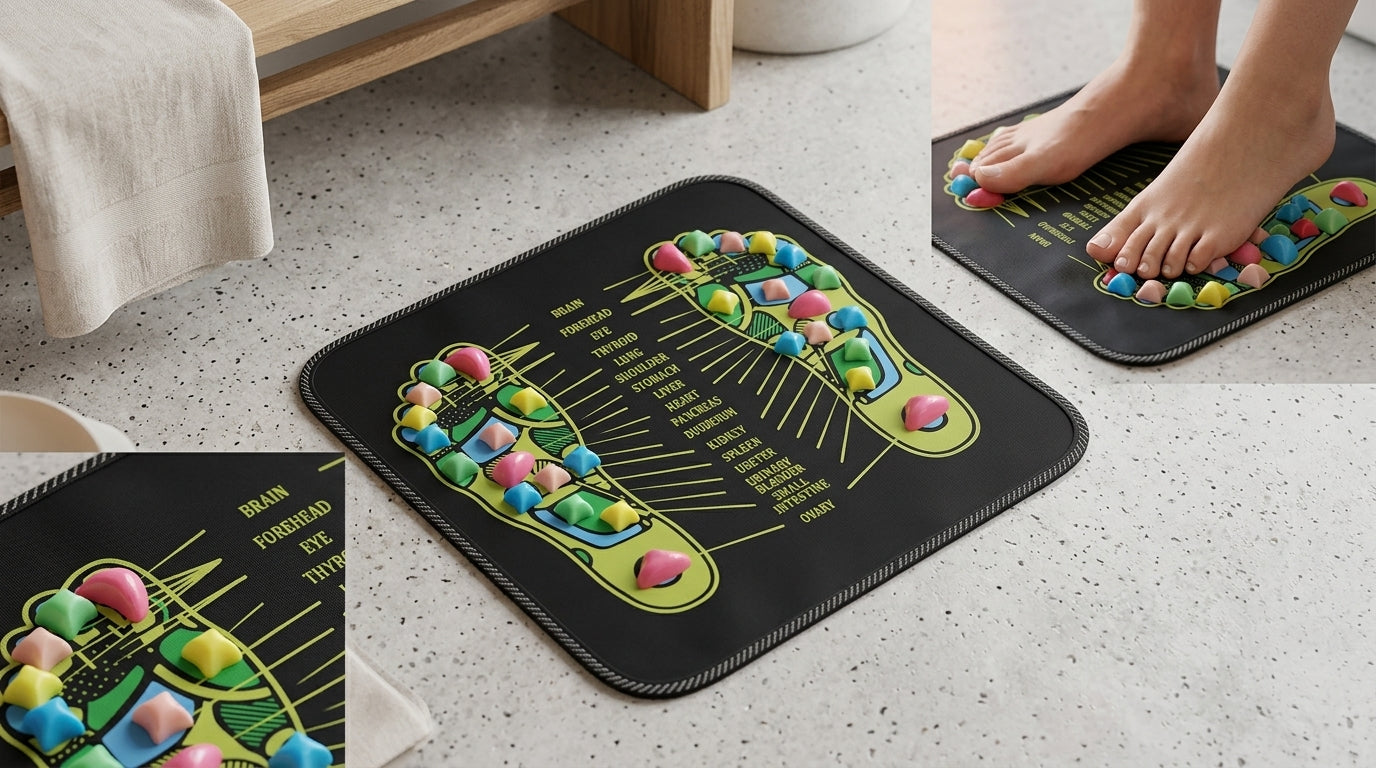 Zareth™ | FOOT MASSAGER Pad – FOOT MASSAGER Mat – Orthopedic Massage Pad with Goose Stones for Pain Relief and Circulation🌿