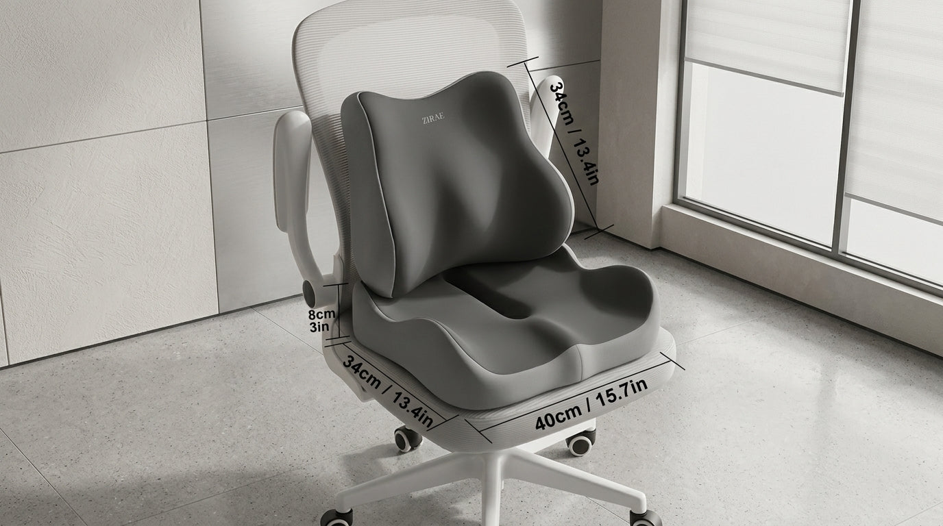 Zareth™ | MEMORY FOAM - ORTHOPEDIC SEAT CUSHION FOR CAR & OFFICE