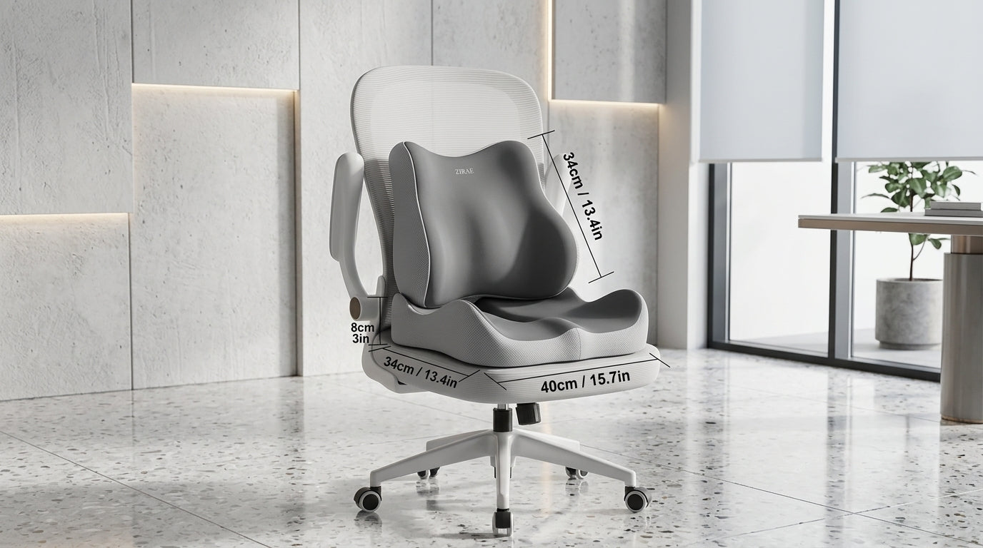 Zareth™ | MEMORY FOAM - ORTHOPEDIC SEAT CUSHION FOR CAR & OFFICE